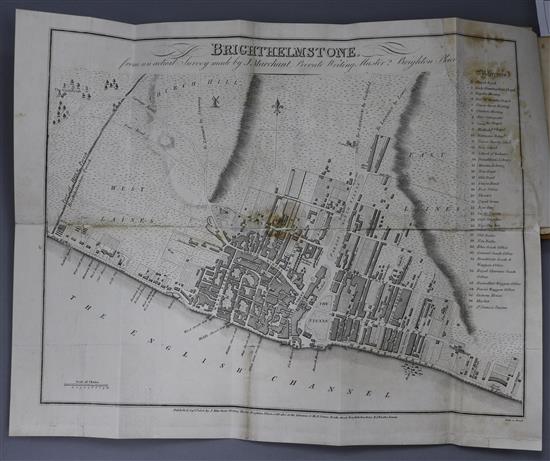 Attree, H.R. - Attrees Topography of Brighton, 2nd edition, 12mo, 2 folding maps, rebound half calf,